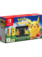 Игровая приставка Nintendo Switch (желтый / бежевый) + игра Pokemon: Let's Go, Pikachu! + аксессуар PokeBall Plus
